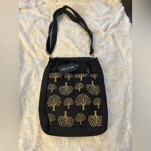 Stylish Black and Gold Crossbody Bag ethically sourced